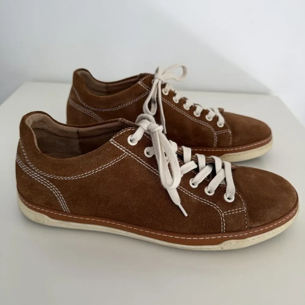 Allen Edmonds Shoes Sneakers Mens 9.5 D Brown Suede Porter Derby Lace Up Sneaker